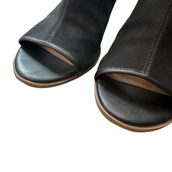 Franco Fortini | Size 9.5 Aniston Leather Peep Toe Block Heel Buckle Strap - Picture 2 of 11